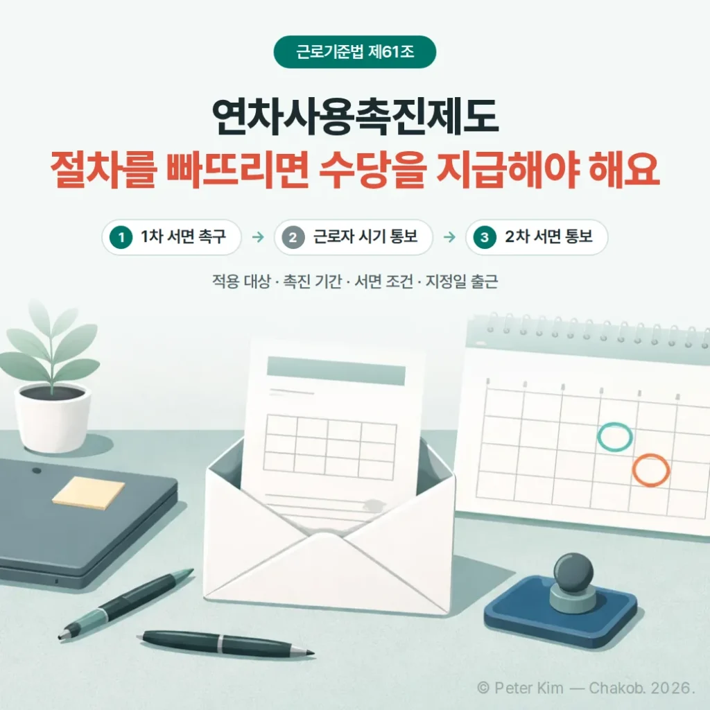 연차사용촉진제도 기간·대상 총정리 (사내공지·문자 통보는 인정 안 됨)