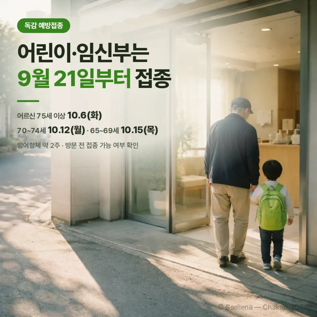 2026 독감 예방접종 시기 — 대상별 시작일과 접종 전 확인 방법