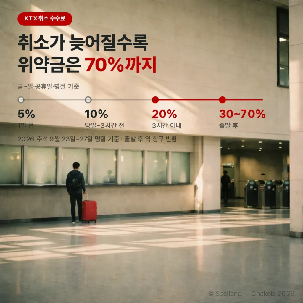 KTX 취소 수수료, 출발 전후 위약금과 반환 방법 정리