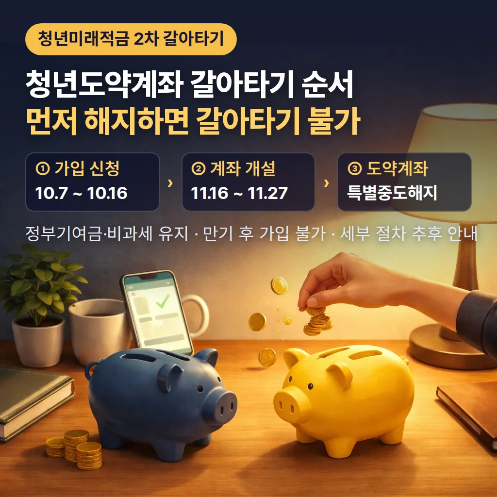 청년미래적금 갈아타기, 청년도약계좌 해지 순서·조건