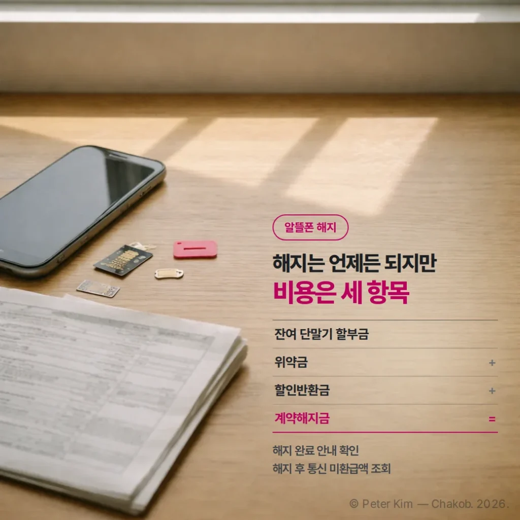 알뜰폰 해지 방법, 위약금·미환급액 확인까지 정리