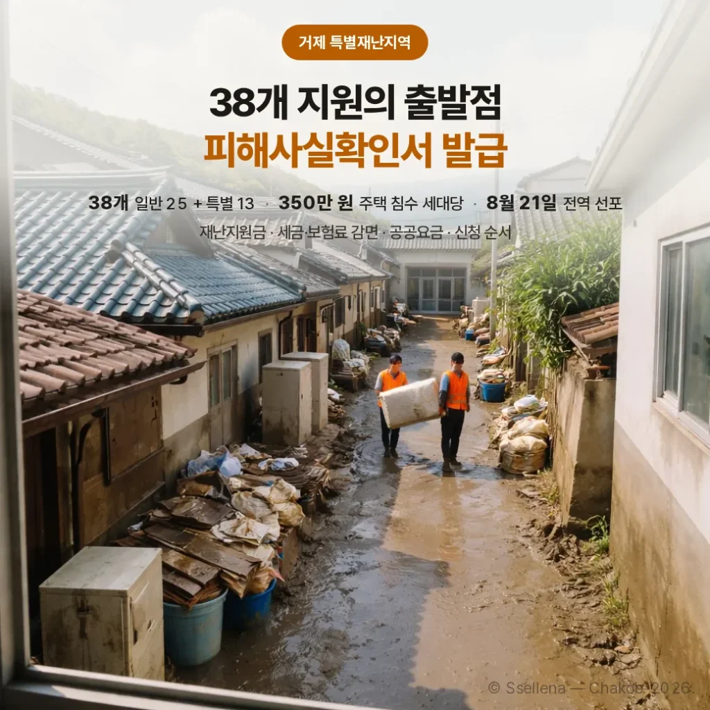 거제 특별재난지역 혜택, 호우 피해 지원과 신청 순서