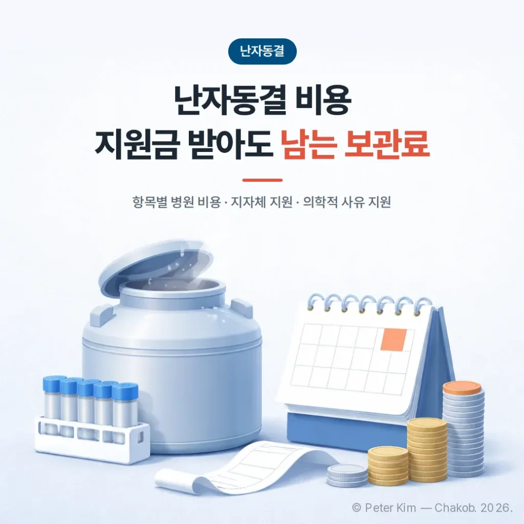 난자동결 비용 항목별 정리 — 지원금 최대 200만원 받아도 남는 보관료