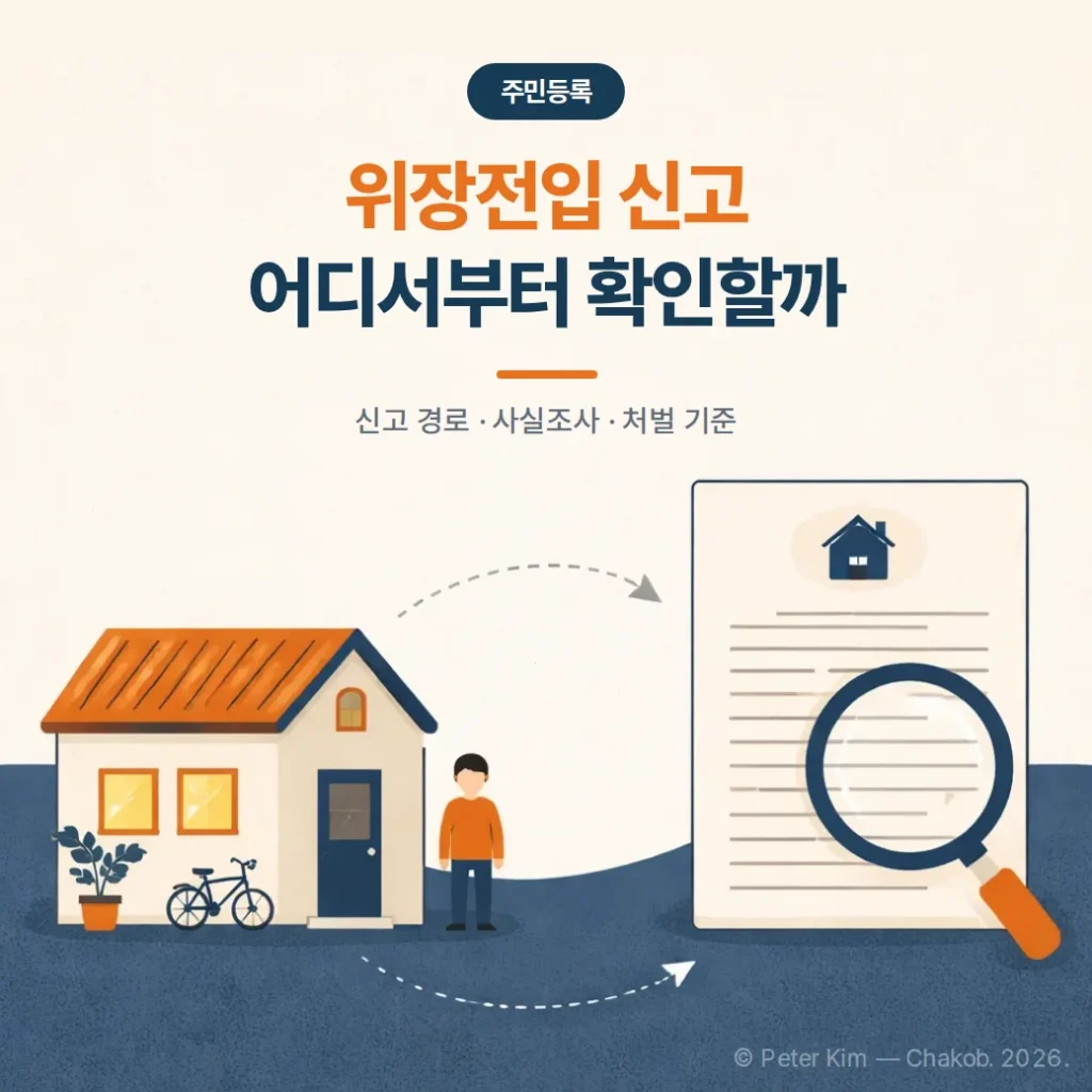 위장전입 신고 방법, 의심 사례 접수부터 처벌까지