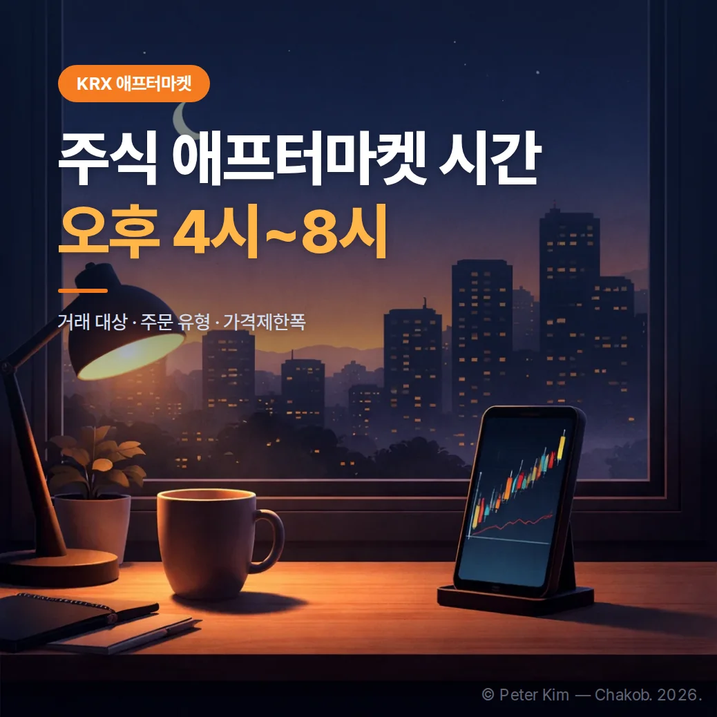 주식 애프터마켓 시간·거래 대상 정리 (오후 8시까지, 시장가 주문 불가)