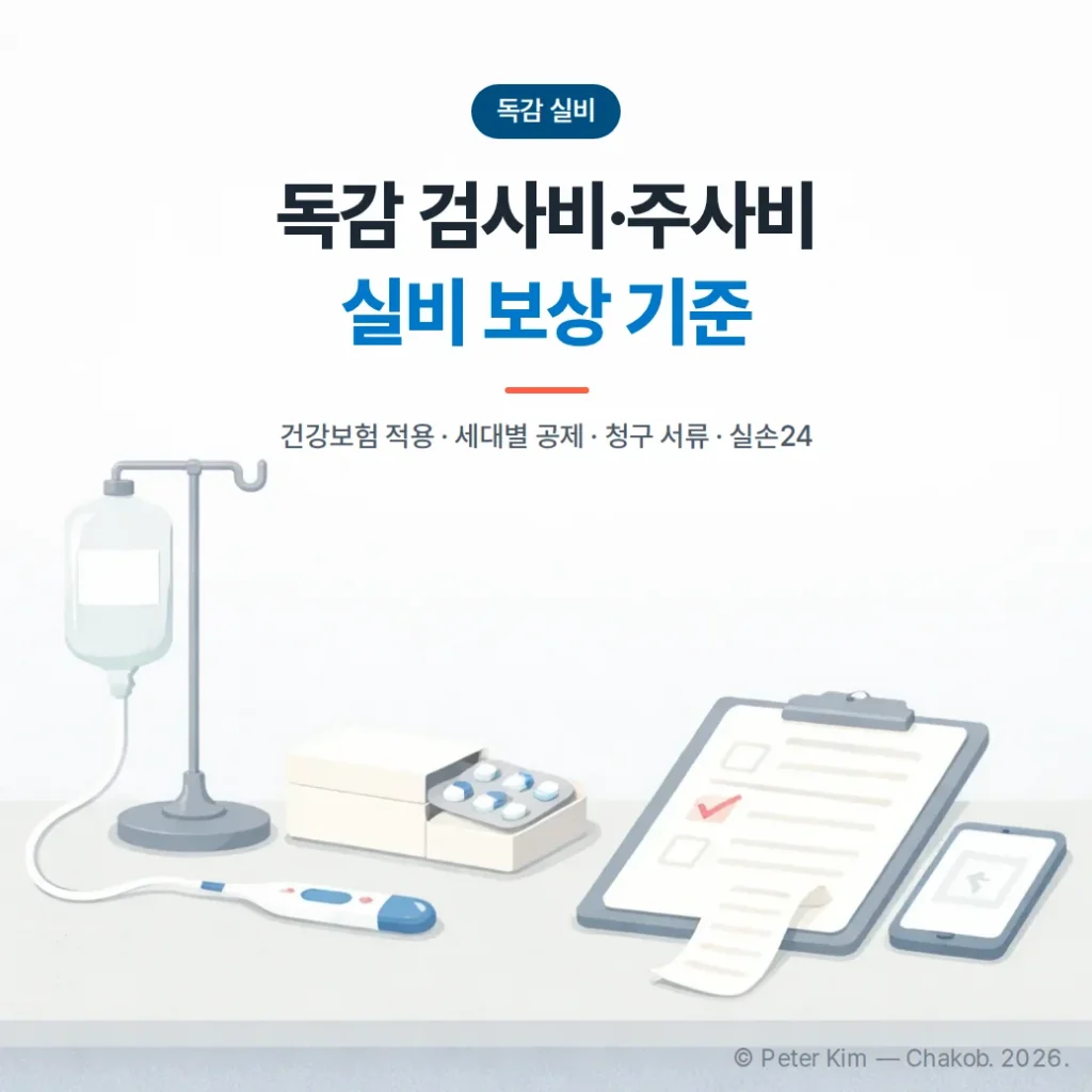 독감 실비 청구 서류와 보상 기준 총정리 (수액·주사는 세대별로 달라요)