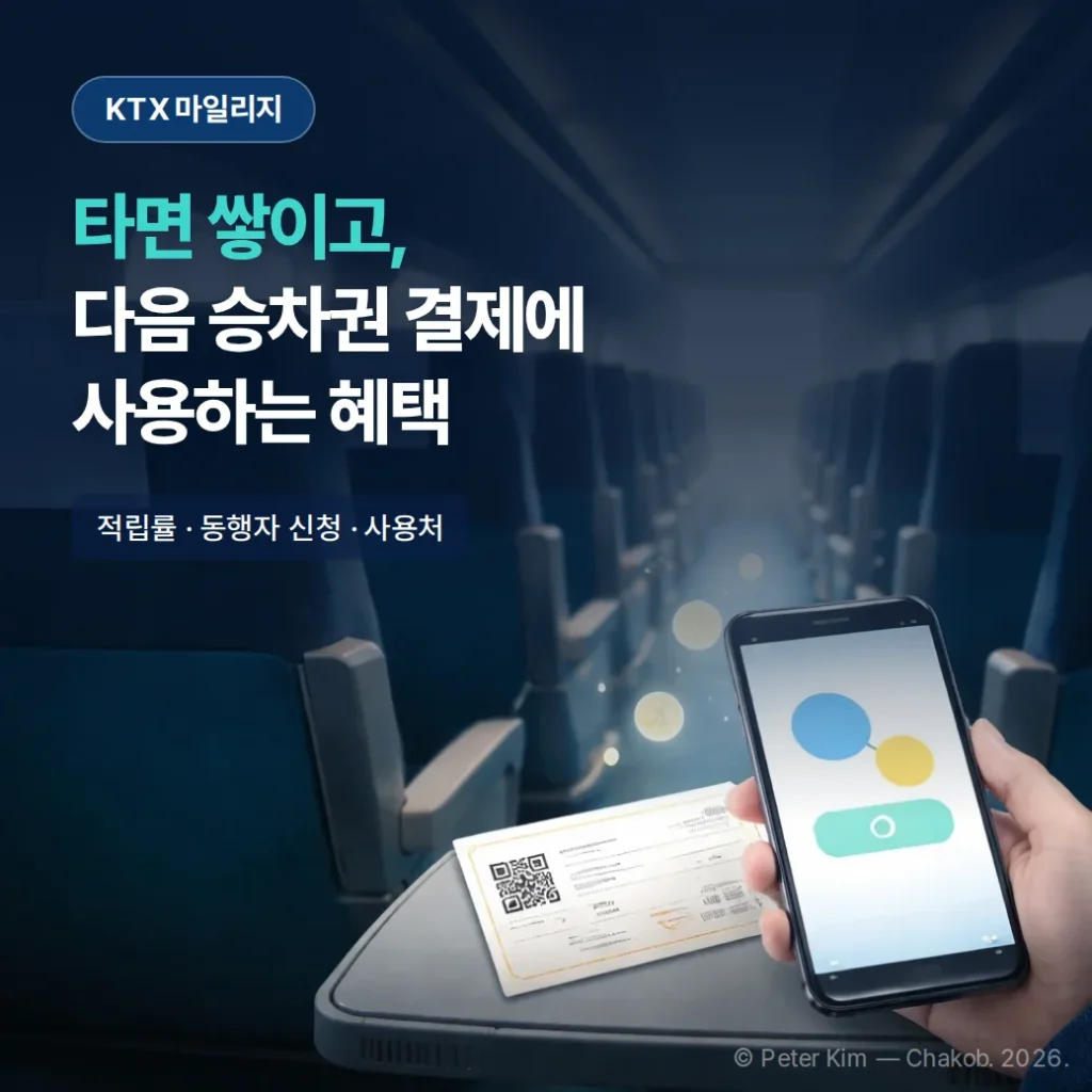 KTX 마일리지 적립 방법, 동행자 신청부터 사용처까지 정리
