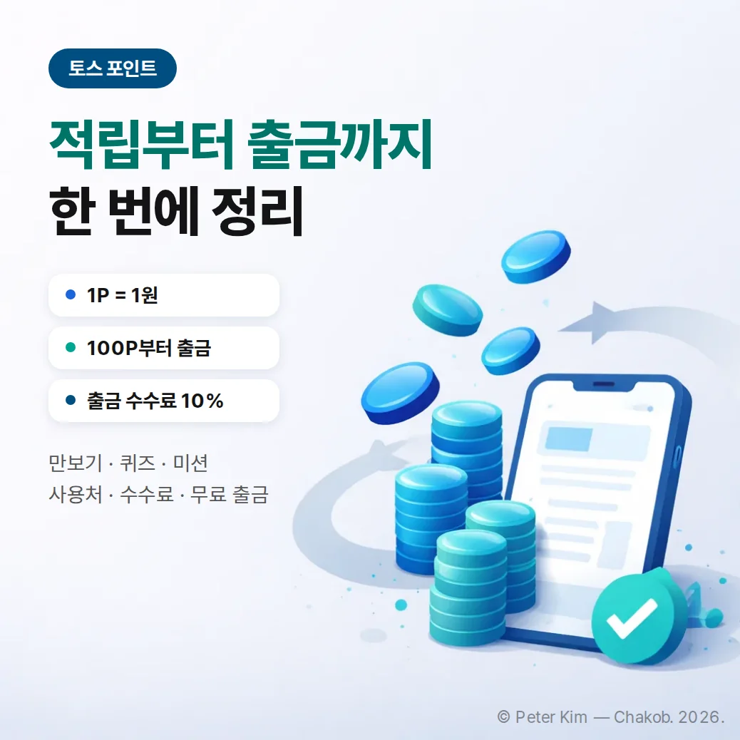 토스 포인트 적립 방법, 사용처·출금 수수료까지 정리