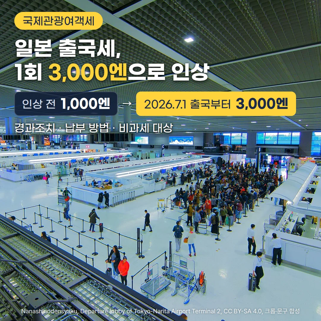 일본 출국세 인상 언제부터, 경과조치·비과세 대상 확인하기 (출국일 바꾸면 인상 세율)