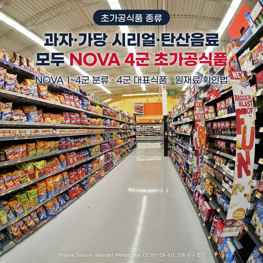 초가공식품 종류, NOVA 4군 대표식품과 원재료명 확인법 (같은 빵도 유화제를 넣으면 4군)